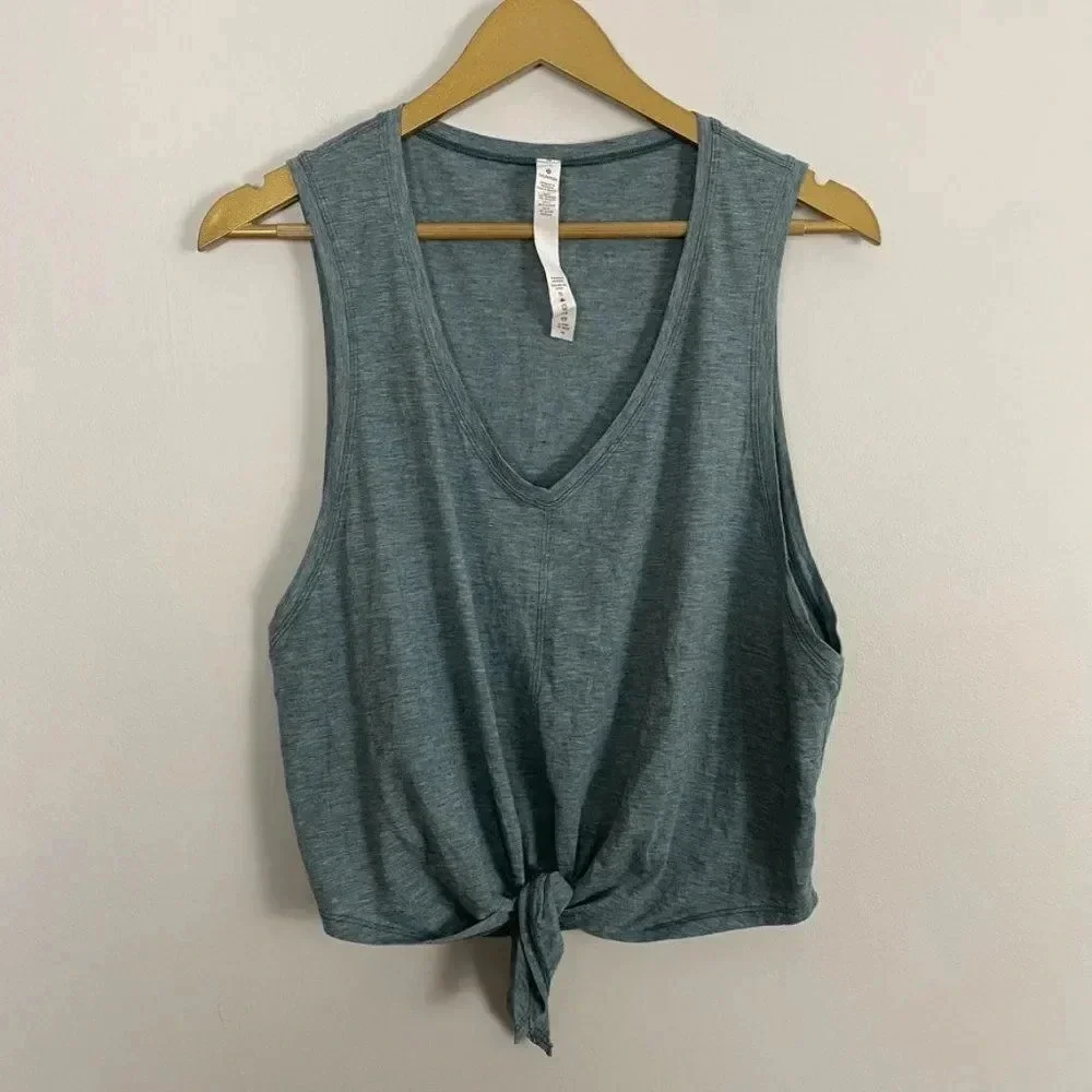 Lululemon Knot Gonna Fly Knotted Cropped Tank
